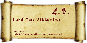 Lukács Viktorina névjegykártya